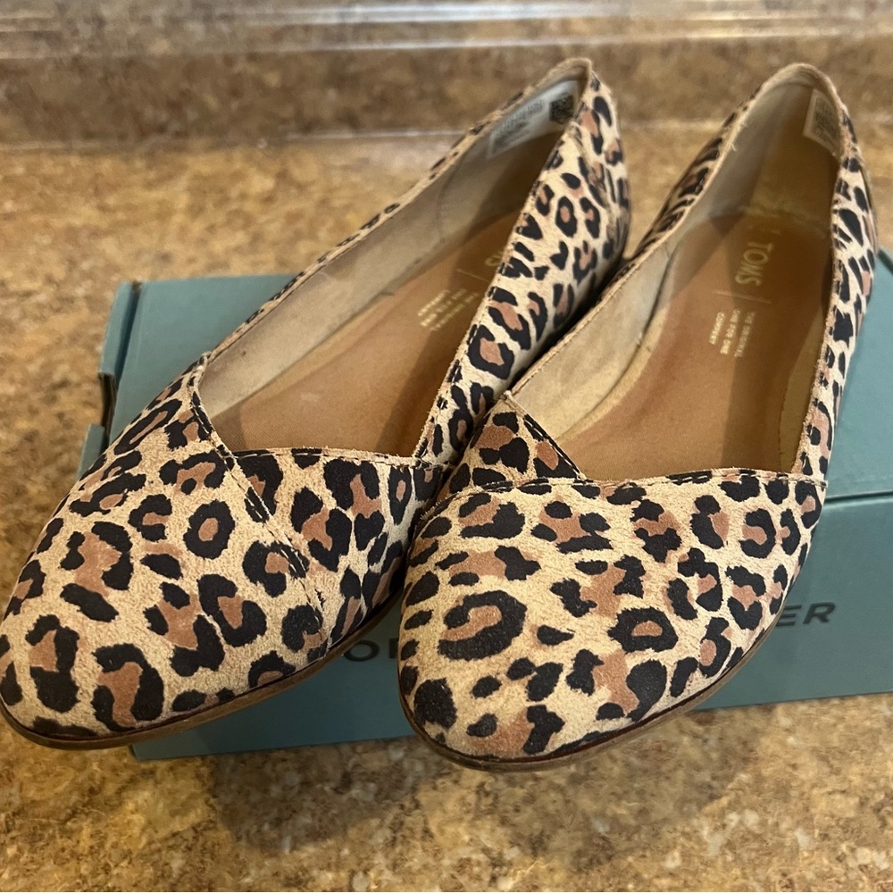 TOMS Leopard Print Julie Flats